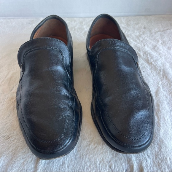 Bruno Magali Elegant Black Leather Men's Loafers Size 10 Made In Italy - Picture 4 of 13
